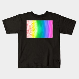 Rainbow colors agate slice mineral Kids T-Shirt